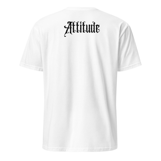 T-shirt blanc basic attitude dos