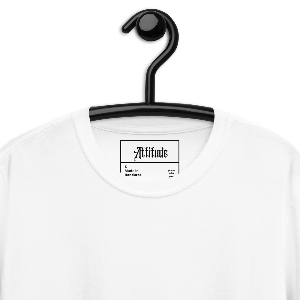 T-shirt blanc basic attitude dos