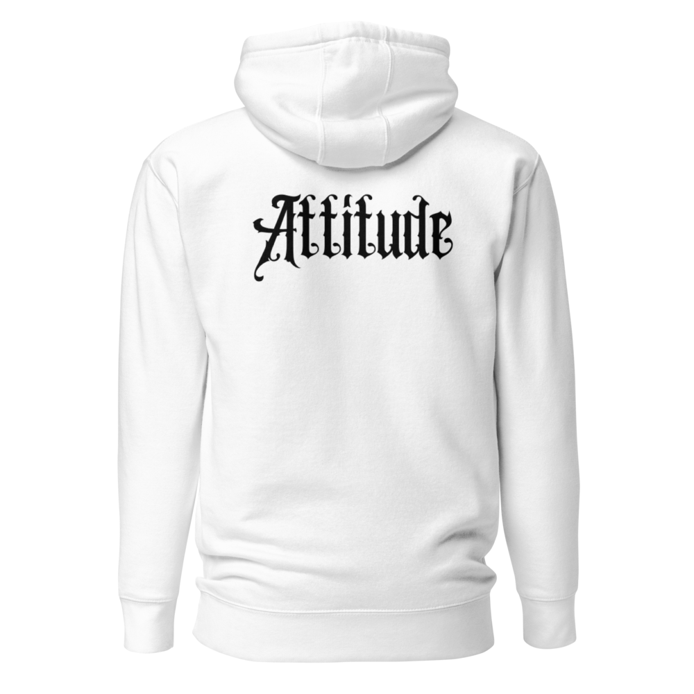 Sweat à Capuche blanc attitude dos