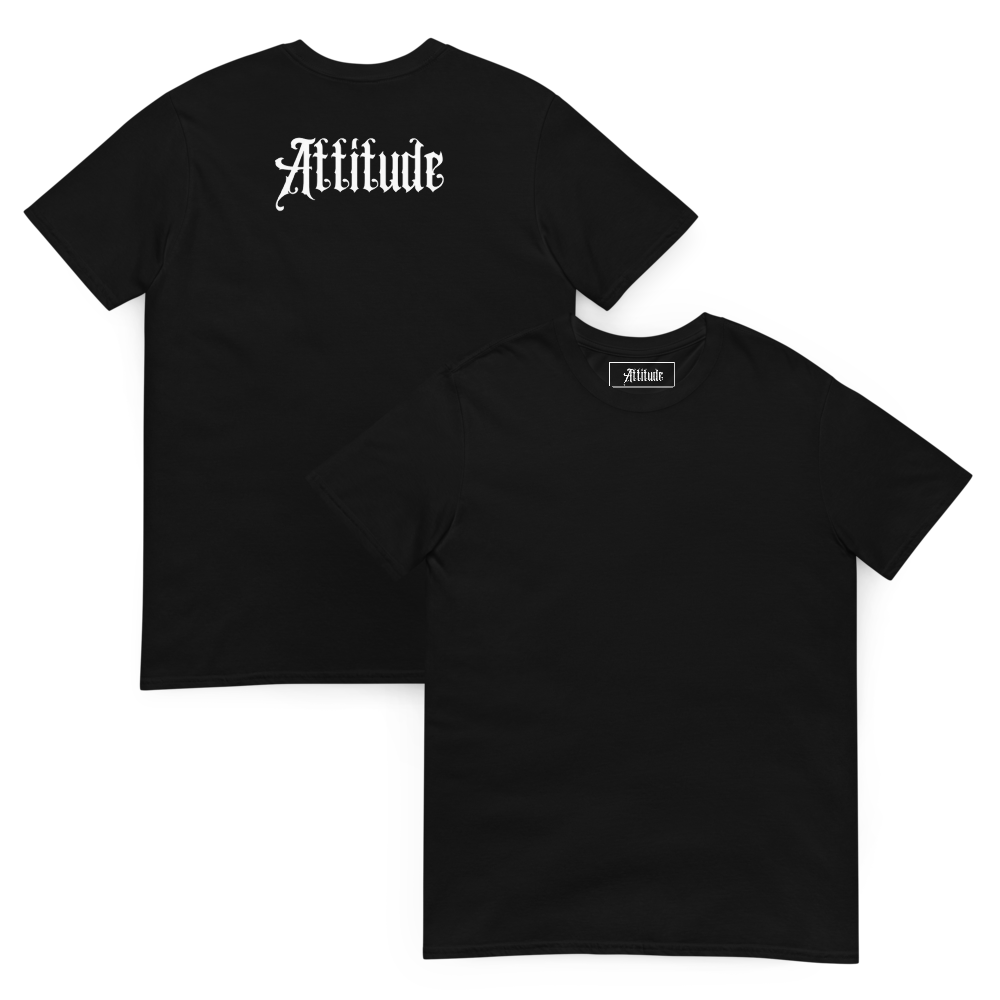 T-shirt noir attitude dos