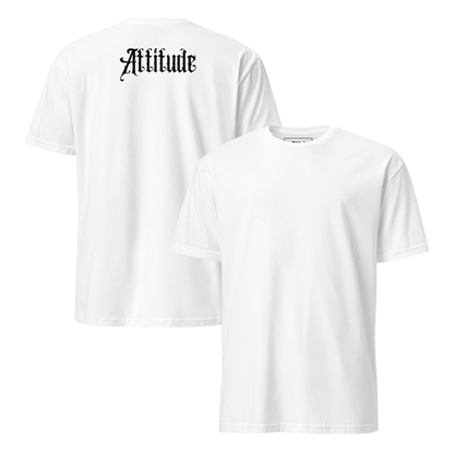 T-shirt blanc basic attitude dos
